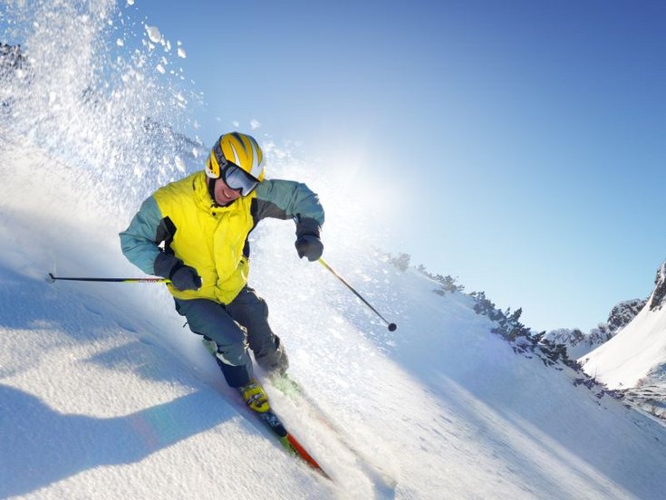 Skischule Aktiv Tiefschnee Profiskifahrer Skifahren Skibegeisterung